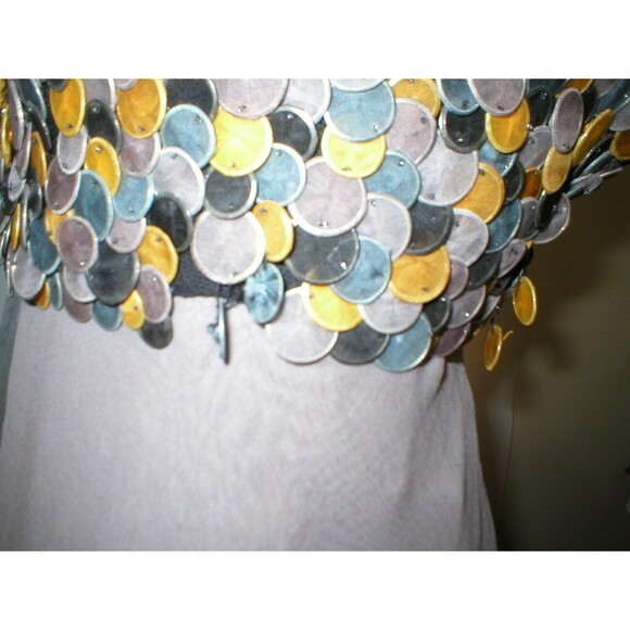 New Womens NWT $3100 40 2 4 USA Malandrino Catherine Long Silk Gray Gown Dress - Picture 5 of 12